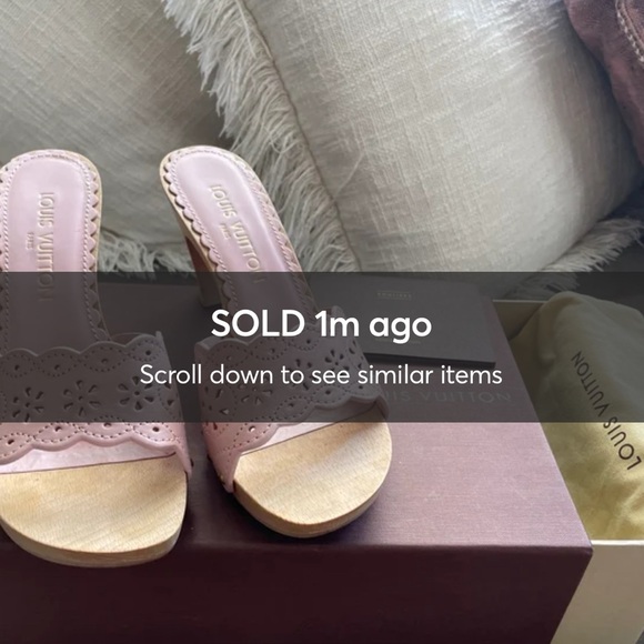 SOLD- Authentic LOUIS VUITTON Charlotte Leather Mules - size EU38 / US 8 - Picture 1 of 11
